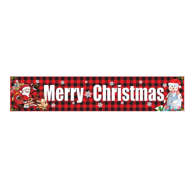 (250*48cmSD-G003) Banner de decoración para fiesta de Navidad, Bandera de extracción, decoración de Festival, Banner de disposición de fondo