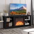 thumbnail image 2 of Costway 70" TV Stand avec Cheminée Électrique 26" Insert Télécommande pour 75" TV Noir, 2 of 7