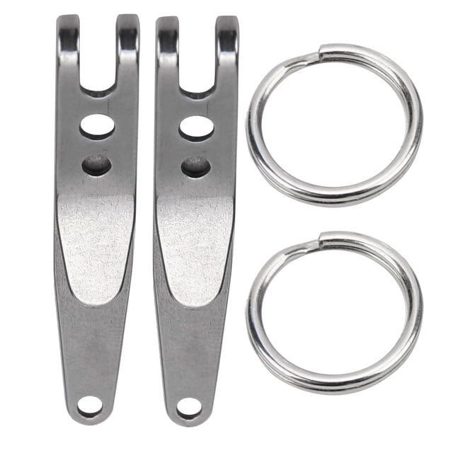 Clip De Cinturón De Acero Inoxidable, 2 Uds., Clip De Cinturón Para Exteriores, Clip De Bolsillo De Suspensión De Acero Inoxidable, Llavero Con Llavero