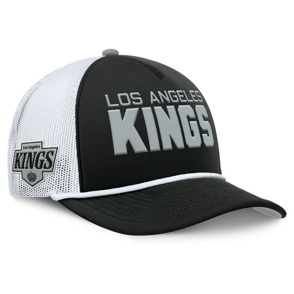 Men's Fanatics Black/White Los Angeles Kings Authentic Pro Rink A-Frame Adjustable Hat