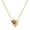 Gold,January, variant on Emerald Green Necklace for Women, Interlocking Double Circle Moissanite Rhinestone Diamond Crystal Birthstone Pendant, Rose Gold Dainty Hypoallergenic Chain Necklaces