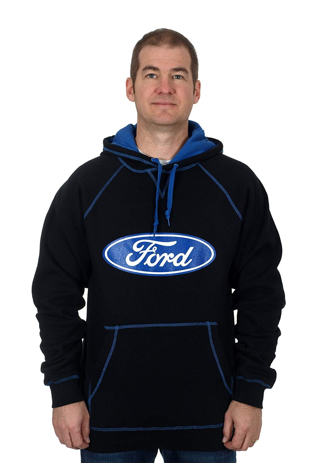 JH DESIGN GROUP Mens Ford Pullover Hoodie a Logo Sweatshirt