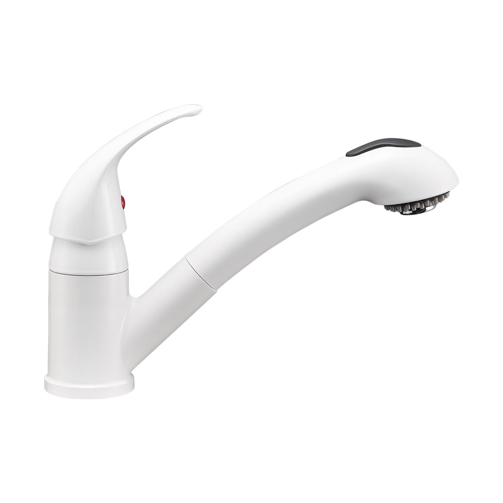 Dura Faucet Designer Pull-Out RV Kitchen Faucet - White