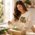 thumbnail image 7 of Ltvvegg 32.81ft Christmas Ribbon, 2.5in Ribbons Leaf Lace Shape Ribbons for Gift Wrapping Autumn Party Christmas Gifts Tree Decorations, Green, 7 of 7