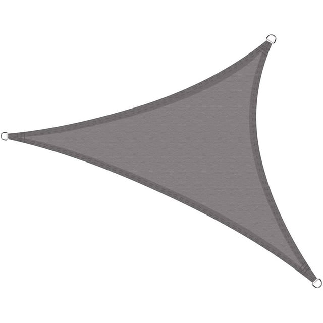 Triangular Waterproof Shade Sail 3.6*3.6*3.6m, Water Resistant Shade Sail UV Protection for Garden Patio, Gray