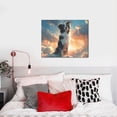 thumbnail image 4 of Kdxio Cloud Border Collie Pattern Canvas Wall Art for Living Room Wall Decor for Bedroom Bathroom Modern Framed Canvas Art Prints Ready to Hang,Horizontal, 4 of 6