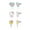 Lollipop, variant on Silver Plated Stud Earrings Set - 3 Pairs