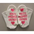 thumbnail image 4 of YIGSECU World's Awesome Boyfriend Girlfriend Funny Letter Socks Novelty Anniversary Gift, 4 of 17