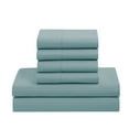 thumbnail image 5 of Supreme 5 Piece Bed-In-A-Bag All Season Solid Comforter & Sheet Set, Twin Extra-Long, Misty Blue, 5 of 5