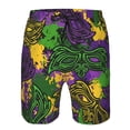 thumbnail image 4 of Kll Mardi Gras7 Men'S Casual Summer Beach Shorts Hawaiian Shorts With Pockets-Large, 4 of 9