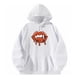 thumbnail image 1 of Sudadera con capucha para mujer, ropa de mujer suave y cómoda, sudadera con capucha estampada con patrón de boca XL, 1 of 9