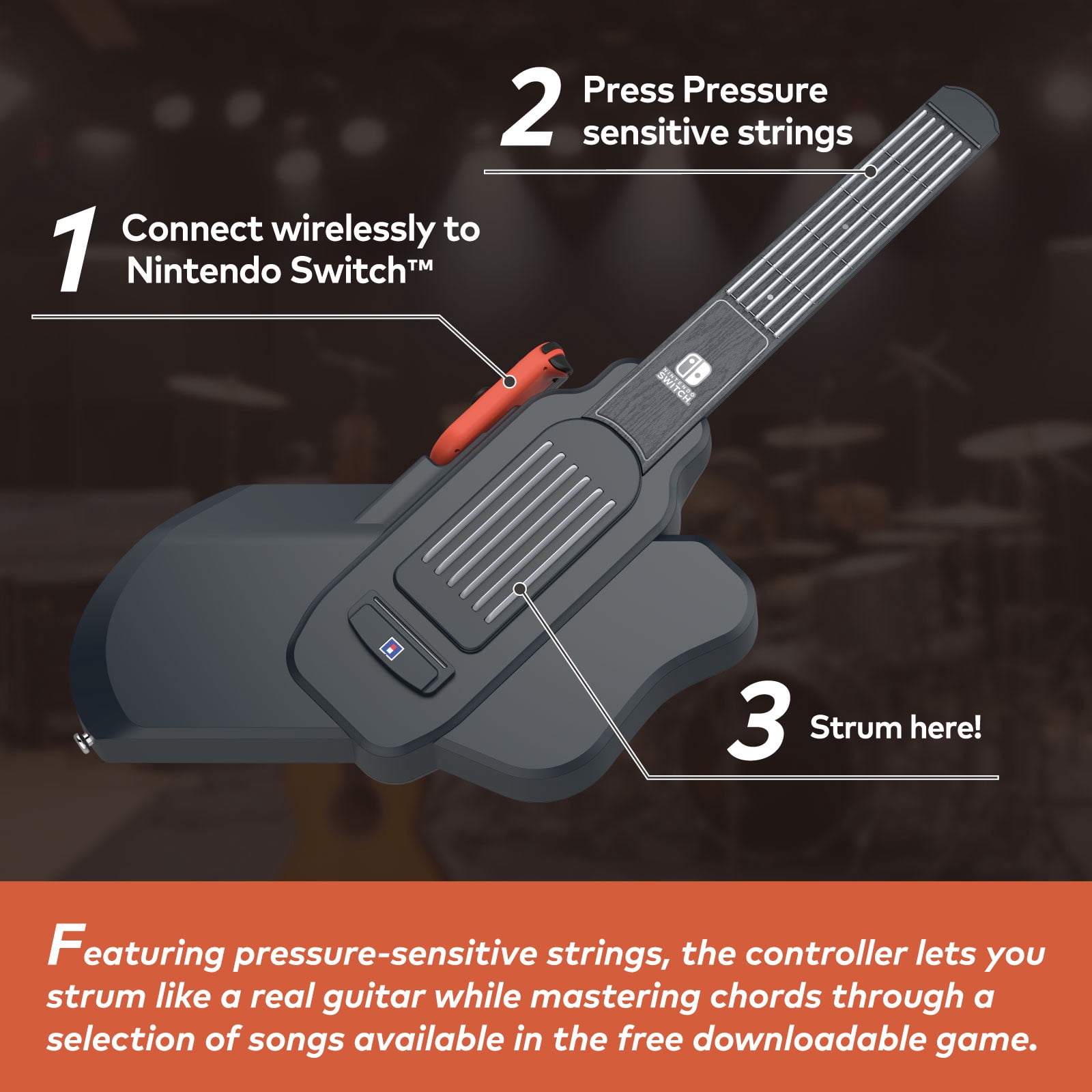 HORI, Guitar Life: Lesson 1, Guitar Controller Bundle - Walmart.com