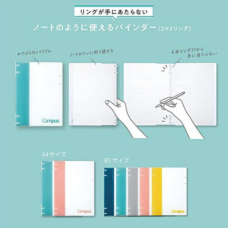 Kokuyo Campus 2x2 Ring Binder, Up to 40 Sheets, B5, for 26 Kokuyo Campus 2x2 Ring Binder, Up to 40 Sheets, B5, for 26