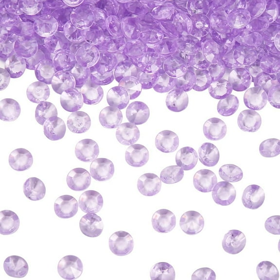 1000Pcs Acrylic Diamond Clear Vase Filler Beads 8mm Faceted Plastic Diamonds Gem Stones No Hole Bead