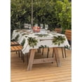 thumbnail image 3 of Outdoor Tablecloth with Umbrella Hole for Patio/Picnic/Party/Camping, Date Palm Trees Waterproof Table Cloth Rectangle Table Cover Washable, Retro Summer Tropical Trees Plants Beige (60"x 102"), 3 of 8