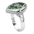thumbnail image 2 of 925 Sterling Silver Women Jewelry Natural Moss Agate Ring, 2 of 10