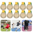 thumbnail image 6 of BLEEUS 10Pcs Silver Medals With Neck Ribbon Competition Prize Medals For Sports Games (B), 6 of 10