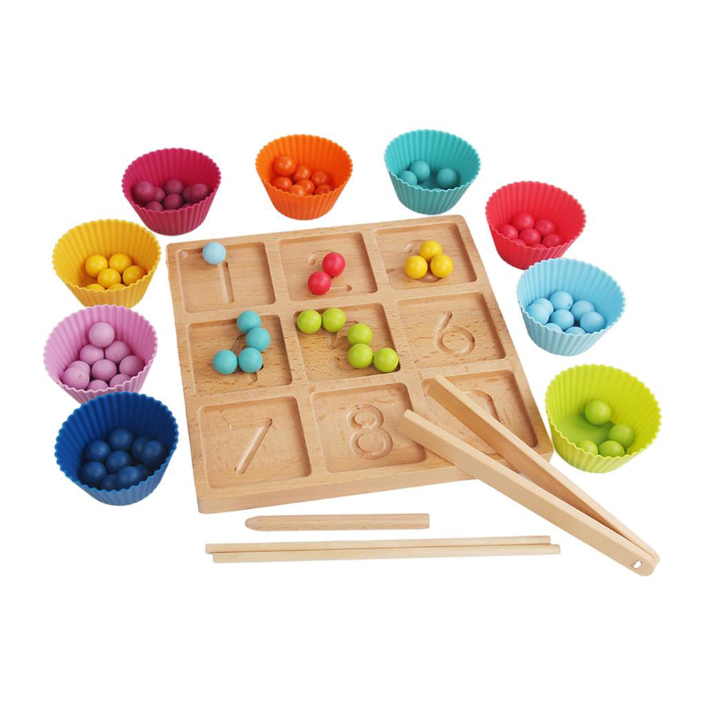Hands Brain Training Clip Beads Kid Montessory Game Educational Puzzle Toy Motor 