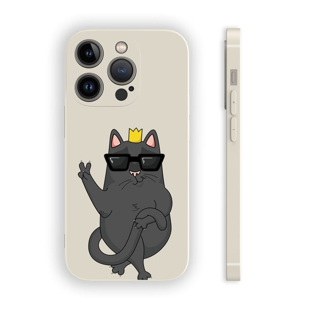 Destaca entre la multitud: cubierta de teléfono multicolor mate de doble capa con ilustración divertida para iPhone 15 Pro Max 14 13 12 Pro 11