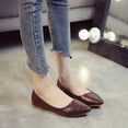thumbnail image 6 of Women's Flat Shoes Pointed Toe Ballerina Flats Slip On Loafers Classic Low Wedge Dress Shoe, 6 of 7