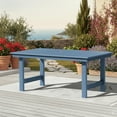 thumbnail image 4 of KINGYES All Weather Outdoor Dining Table with Umbrella Hole, HDPE Rectangular Patio Table for Backyard, Garden, Porch, Deck, Navy, 4 of 9