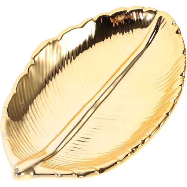 Euille Gold Shaped Jewelry Tray Dish Towel Plate Fruit Tray Cosmetic