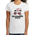thumbnail image 2 of Womens Steamboat Willie T-Shirt - Vintage Relationship Goals Cartoon Shirt, White Small, 2 of 3