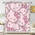 thumbnail image 2 of Hello kitty Blackout Curtains for Boys Girls Home Decor, Cartoon Fun Insulation Curtains, Bedroom Living Room Blackout Curtains 140x160cm, 2 of 5