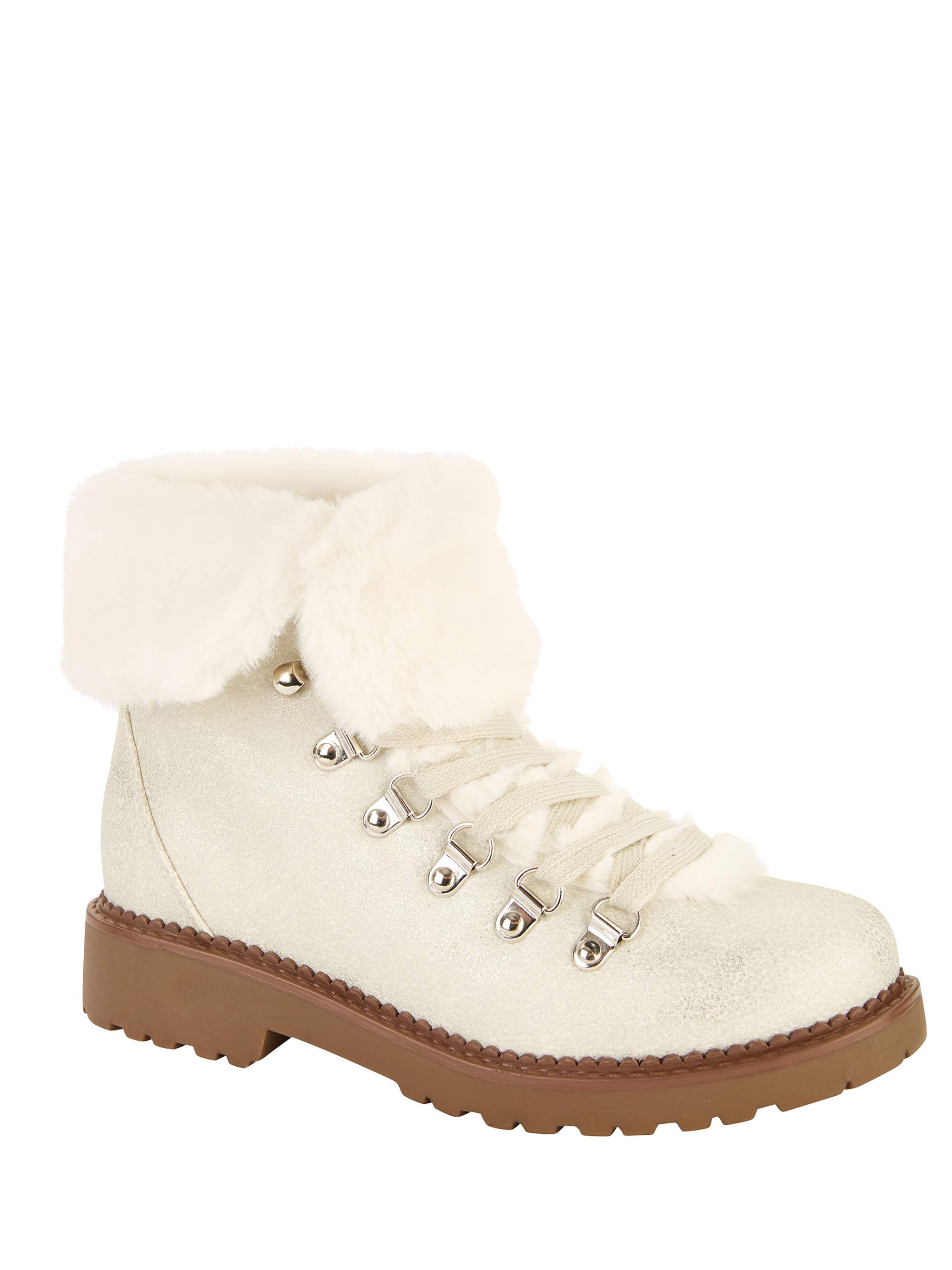 faux fur hiker boots