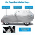 thumbnail image 4 of (black-2-door)All-Weather Protective Car Cover compatible Jeep Models 1987-2019, UV Resistant, Black/Silver Auto Accessory, 4 of 5