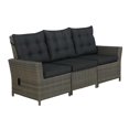 thumbnail image 2 of Alaterre Asti Wicker / Rattan Three-Seat Reclining Sofa with Cushions in Gray, 2 of 3