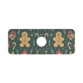 thumbnail image 7 of Yayeee Faucet Mat for Kitchen Sink 14.7" Diatomite Long Splash Guard Pad, Brown Christmas Gingerbread, 7 of 7