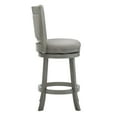 thumbnail image 4 of Weston Home Shapel Upholstered Back Swivel Stool, 24" Counter Height, Antique Grey Finish, Grey Linen, 4 of 7