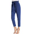thumbnail image 3 of Pantalones de lápiz de cinturo con pajarita para mujer, pantalones recortados 9/10, pantalones de cinturo , pantalones casuales ajustados par S Yinane  Pantalones de mujer, 3 of 6