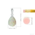 thumbnail image 3 of Angara Natural Opal Necklace - Prong-Set Pear 1.15 ct Opal Solitaire Pendant Necklace for Women (Size-10x7mm) - October Birthstone Jewelry | 950 Platinum Necklace, 3 of 8