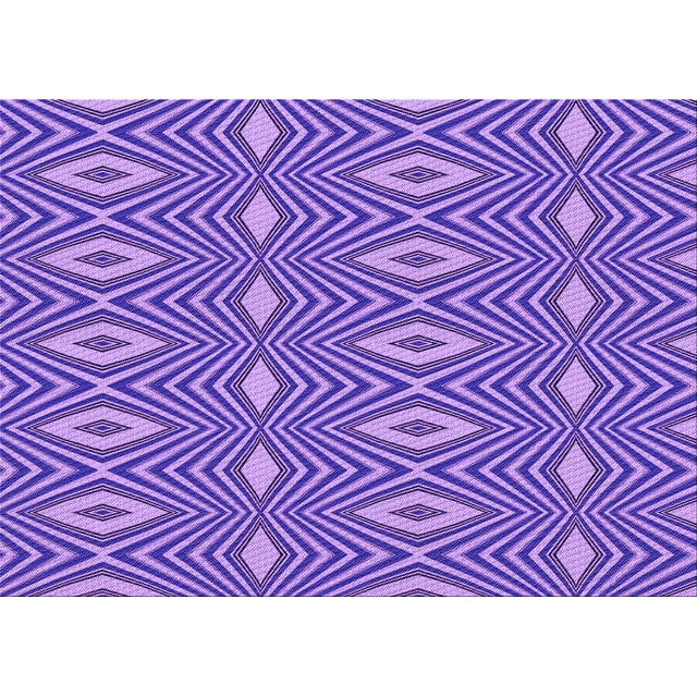 Ahgly Tapis Rectangulaire Lavable en Machine Intérieur Transitionnel Violet Violet, 7 Pieds x 10 Pieds