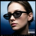 thumbnail image 4 of SA106 Womens Classic Mod Soft Cat Eye Plastic Sunglasses / Black Frame - Black Lens, 4 of 8