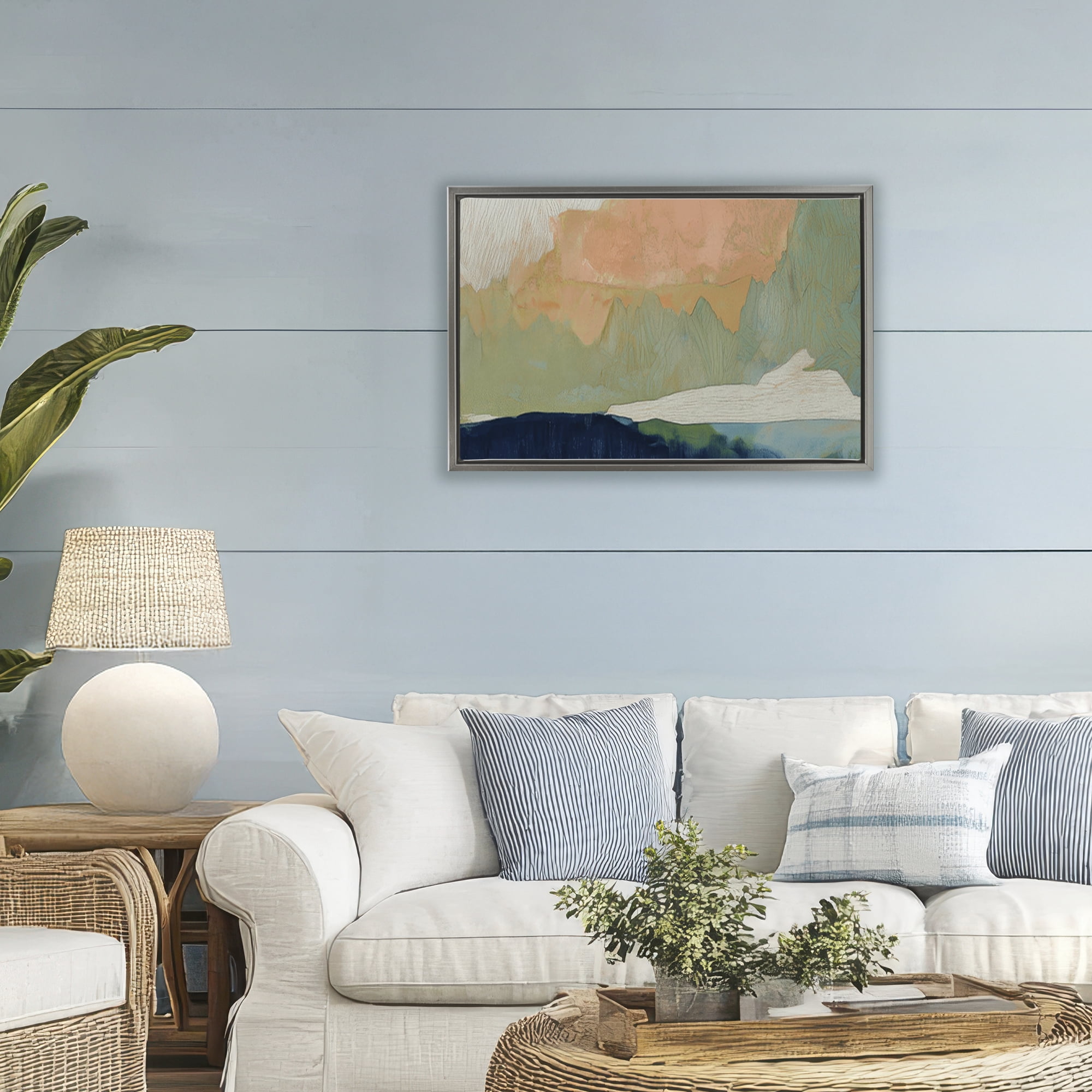 Stupell Industries Alpine Autumn Lake Reflection Gray Framed Floater Canvas Wall Art, design by Chromatic Storm Studio