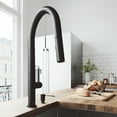 thumbnail image 4 of VIGO Greenwich Single Handle Pull-Down Sprayer Kitchen Faucet Set with Soap Dispenser in Matte Black, 4 of 10