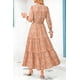 thumbnail image 2 of Vestido largo PRETTYGARDEN Floral Naranja para Mujer Primavera 2025, 2 of 5