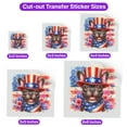 thumbnail image 5 of Patriotic French Bulldog Celebrates 4th of July Cutout Transfer Sticker Dog Lover Gifts Transparent Decal Art Decor - 02009, 5 of 5