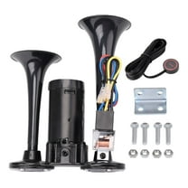 FARBIN Air Horn for Truck Train Horn for Car Loud Car Horn with Button Truck Horn with Compressor 12v Airhorns Horn Loud Dual Trumpet Chrome Plating
