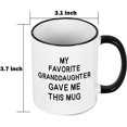thumbnail image 2 of Gifts for Grandpa Grandma - My Favorite Granddaughter Gave Me This Mug, Grandparents Gifts, Christmas Gifts, Birthday Gifts, Futtumy White 11 fl oz Coffee Mugs Ceramic Mug Tea Cup, 2 of 8