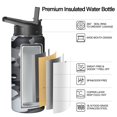 thumbnail image 2 of Camouflage Insulated Stainless Steel Water Bottle with Straw & Cleaning Brush – 18 Oz | Leakproof, BPA-Free, 304 Stainless Steel, Wide Mouth, Travel Mug for Car, Gym, Office, 2 of 5