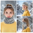 thumbnail image 2 of Unique Bargains 1 Pc Neck Gaiter Soft Cashews Face Cover Gray White Black, 2 of 6