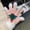 Pink, variant on Fluffy Fur Christmas Gloves Plush Warm Snowflake Christmas Tree Gloves Winter Outdoor Ride Bicycles for Women Students Children