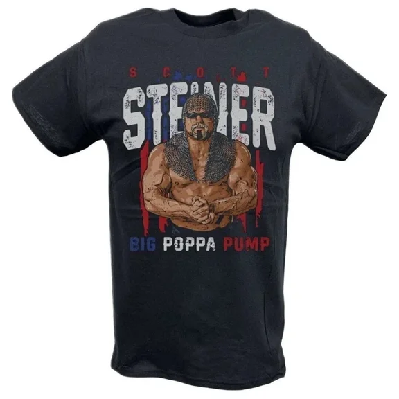 WWE Scott Steiner Big Poppa Pump Black T-shirt