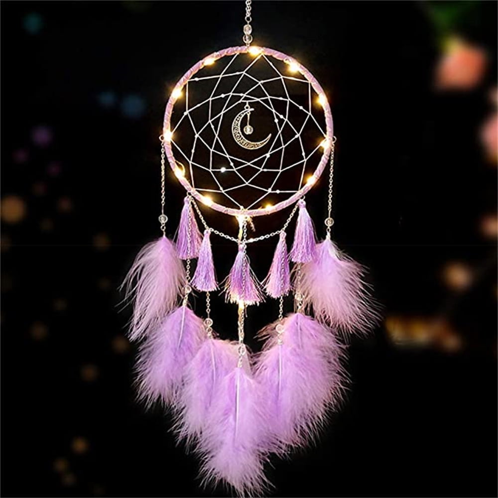 BL_ Cute Feather Beads Dream Catcher Wall Car Hanging Ornament Window Decoration 
