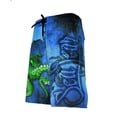 thumbnail image 2 of Sea Fear Men's Board Shorts 4-Way Stretch Quick Dry, Octopus Design, Front Velcro Closure and Tie, Back Pocket (Green, 36), 2 of 6