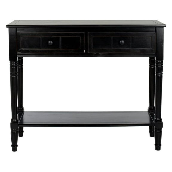 TiaGOC American Homes Collection Samantha Distressed/Black 2-Drawer Console Table